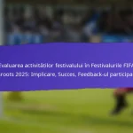 Influența evenimentelor locale asupra festivalurilor FIFA Grassroots 2025: integrare, participare, rezultate